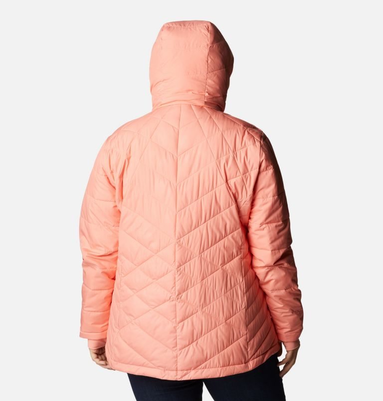 Women's Columbia Heavenly Hooded Jackets Coral | Plus Size CA-VL5C3